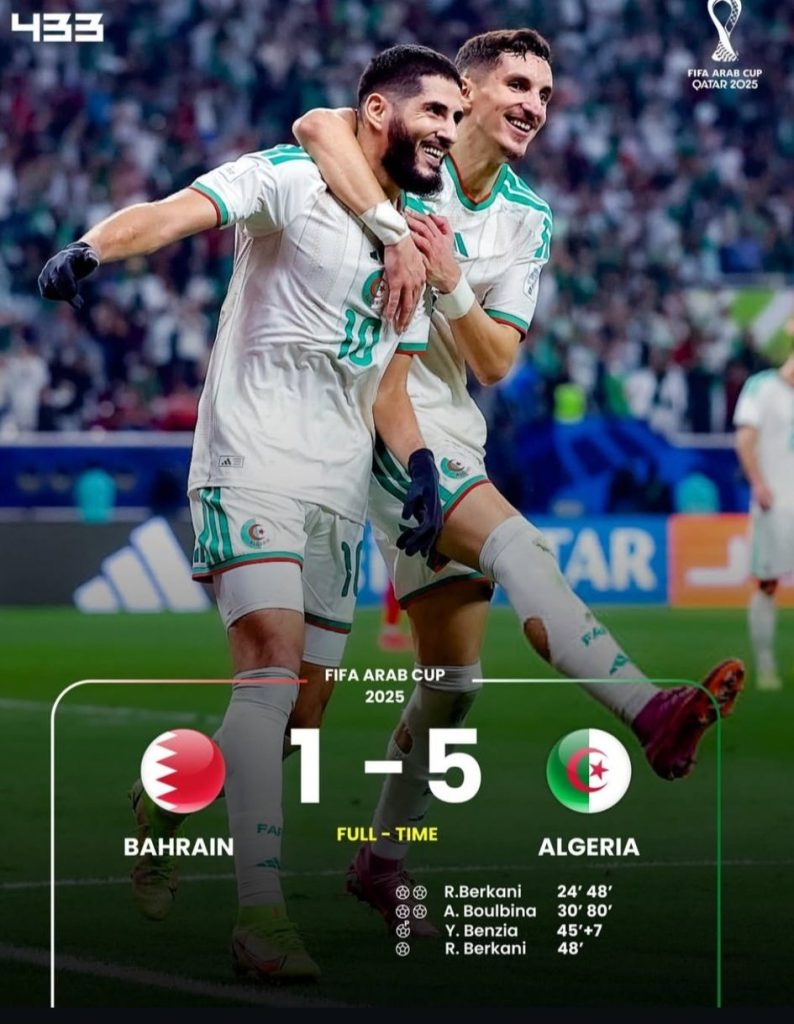 Coupe d’arabe Fifa 2025 : L’EN A’ écrase son homologue Bahreïnie